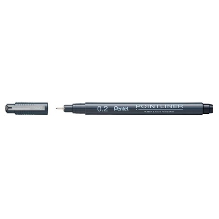 PENTEL POINTLINER 0,2 NERO -12pz  S20P-2A