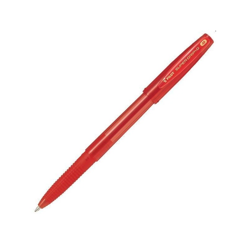 PILOT Penna Biro sfera con cappuccio SUPER GRIP G 1662 colore Rosso 1,0mm, kit da 12pz 001662