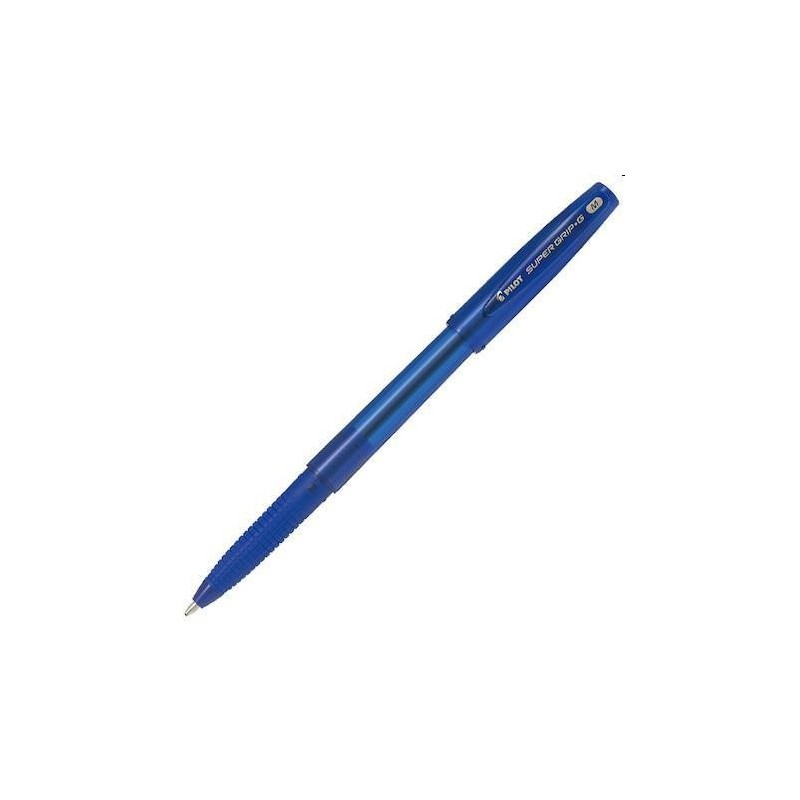 PILOT Penna Biro sfera con cappuccio SUPER GRIP G 1661 colore Blu 1,0mm, kit da 12pz 001661