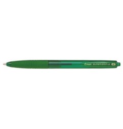 PILOT Penna Biro sfera a scatto SUPER GRIP G 1617 colore Verde 1,0mm, kit da 12pz 001617