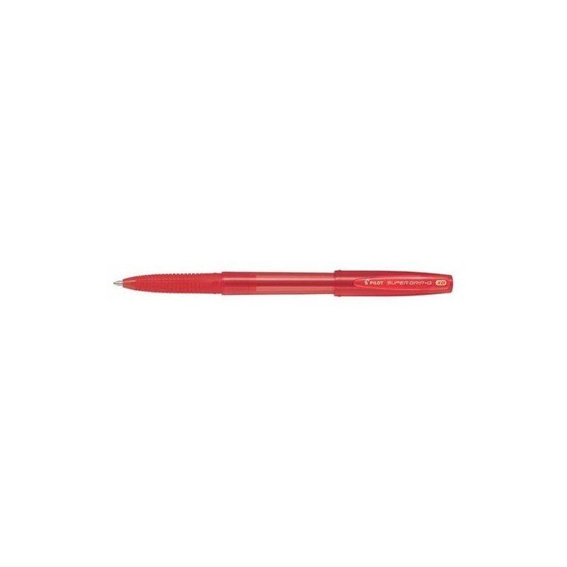 PILOT Penna Biro sfera con cappuccio SUPER GRIP G 1739 colore Rosso 1,6mm, kit da 12pz 001739