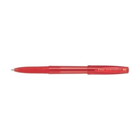 PILOT Penna Biro sfera con cappuccio SUPER GRIP G 1739 colore Rosso 1,6mm, kit da 12pz 001739