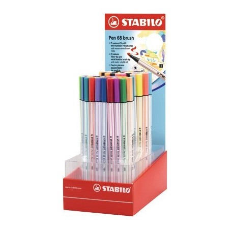 Set 80 pz Pennarelli Stabilo Pen 68 Brush 568/80-011