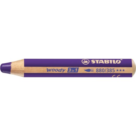 5 pz Matitone colorato Stabilo Woody 3in1 viola profondo 880/385