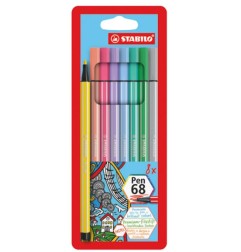 8 pezzi Pennarelli pastel Stabilo Pen 68 68/8-01