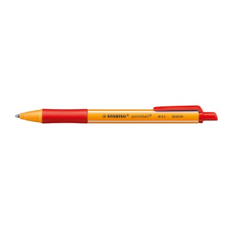 10 pz Penna a sfera Stabilo Pointball rosso 6030/40