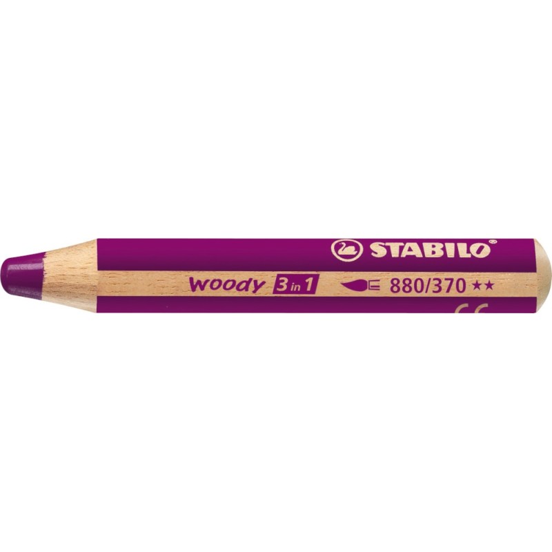 5 pz Matitone colorato Stabilo Woody 3in1 lilla 880/370