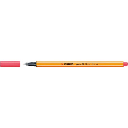 Penna Stabilo point 88/040 Fineliner rosso neon