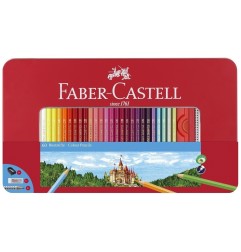 Faber-Castell Set di 60 Matite Colorate Esagonali in Astuccio di Metallo 115894