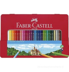 Faber-Castell ECO Set di 48 Matite Colorate Esagonali in Astuccio di Metallo 115888