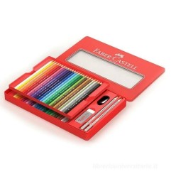 Faber-Castell ECO Set di 48 Matite Colorate Esagonali in Astuccio di Metallo 115888