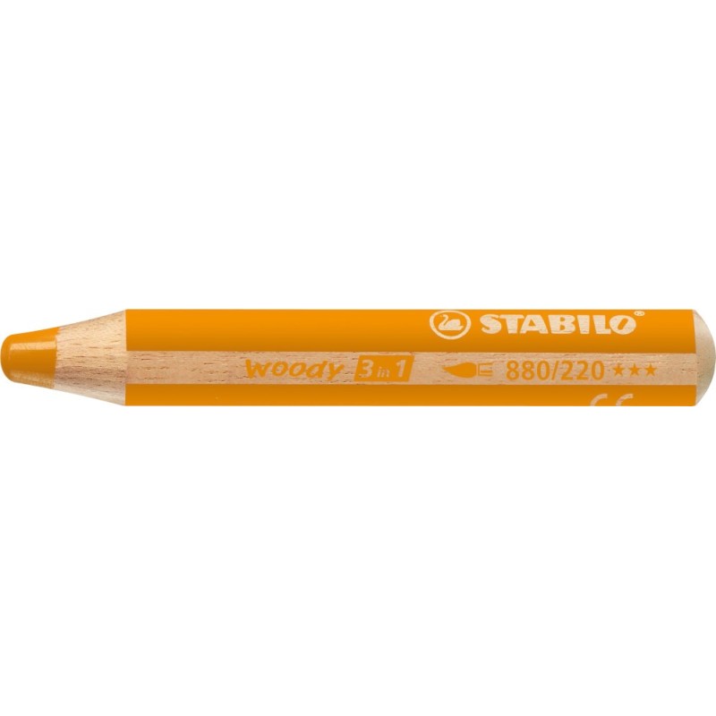 5 pz Matitone colorato Stabilo Woody 3in1 arancio 880/220