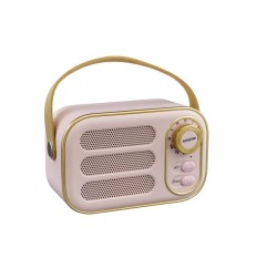 Cassa Bluetooth Retrò Rosa con Funzione Wireless 1394009