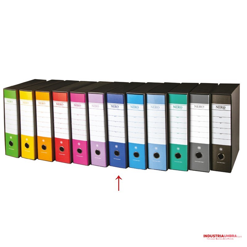 BREFIOCART Registratore d'archivio con custodia protocollo dorso 8 blu scuro 0201150.BS