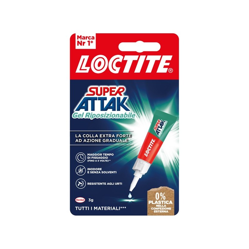 SUPER ATTAK Gel Riposizionabile Colla Istantanea Universale 3 Gr 2972228