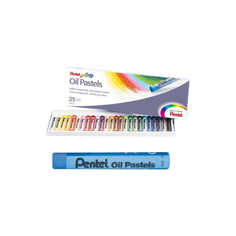 Pastelli ad olio Pentel colori assortit 25pzi PHN4-25