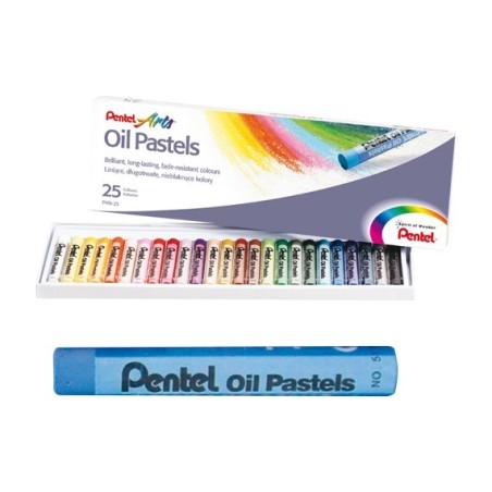 Pastelli ad olio Pentel colori assortit 25pzi PHN4-25