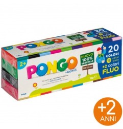 PONGO GIOTTO 20x50GR. 100% VEGETALE 601000 (18colori+2 colori Fluo)