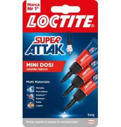 SUPER ATTAK Power Gel Mini TRIO Colla Istantanea Universale 3x1Gr 2633892