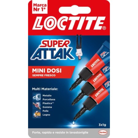 SUPER ATTAK Power Gel Mini TRIO Colla Istantanea Universale 3x1Gr 2633892