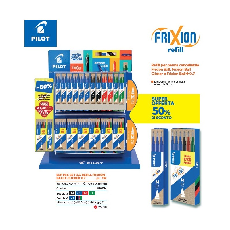 EXPO REFIL PILOT FRIXION 07 -132set 010134