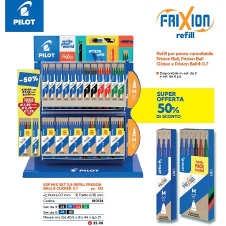 EXPO REFIL PILOT FRIXION 07 -132set 010134