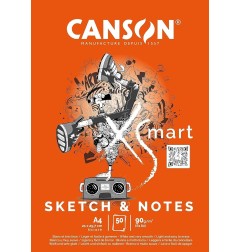 CANSON BLOCCO XSMART SKETCH&NOTES A4 90gr. 50FG C32250P003