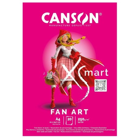 CANSON BLOCCO XSMART FAN ART A4 250gr. 20FG C32250P001