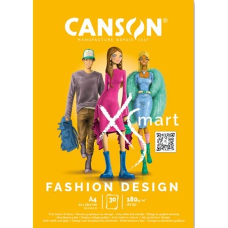 CANSON BLOCCO XSMART FASHION DESIGN A4 180gr. 30FG C32250P000