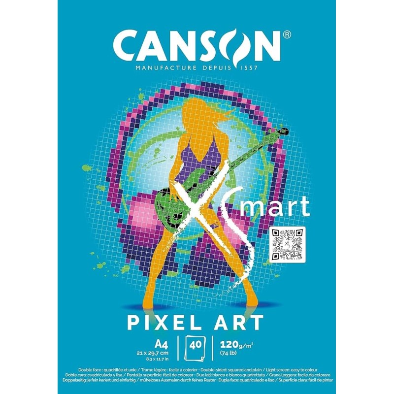 CANSON BLOCCO XSMART PIXEL ART A4 120gr. 50FG C32250P004