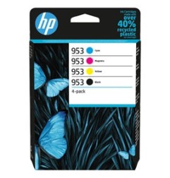 HP 953 Multipack - Set di 4 Cartucce d'Inchiostro Originali (Nero, Ciano, Magenta, Giallo)