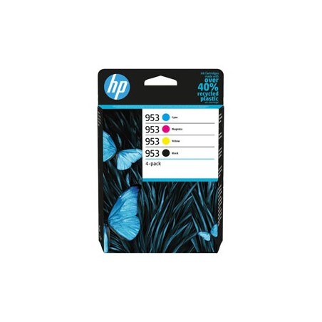 HP 953 Multipack - Set di 4 Cartucce d'Inchiostro Originali (Nero, Ciano, Magenta, Giallo)