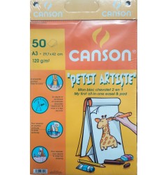 BLOCCO DISEGNO CAVALLETTO CANSON A3 50fg 120GR. C200767001