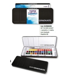 DALER GRADUATE WATERCOLOR ACQUERELLI 36col.+pennello+matita D135900036