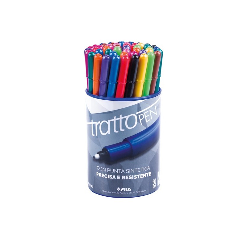 TRATTO PEN METAL 12 colori assortiti Barattolo 50pz FILA 8071