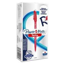 Paper Mate Penna Biro a Sfera Replay Cancellabile Rossa 1 mm