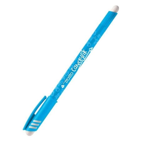 Tratto Cancellik Penna Biro Cancellabile Azzurra con Cappuccio Punta 1 mm 826105