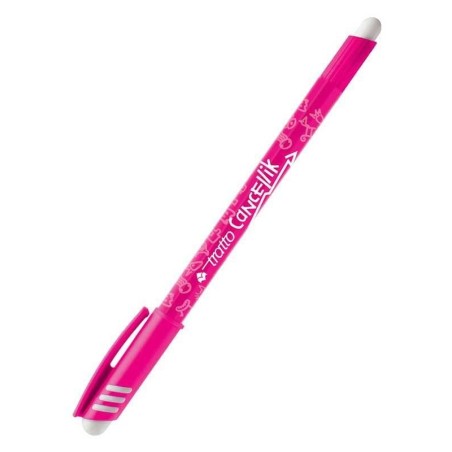 Tratto Cancellik Penna Biro Cancellabile Fucsia con Cappuccio Punta 1 mm 826106