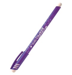 Tratto Cancellik Penna Biro Cancellabile Viola con Cappuccio Punta 1 mm 826108