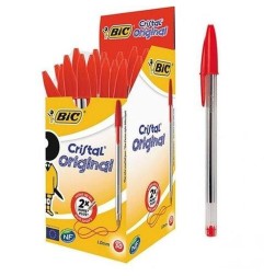 BIC Cristal Original Medium Penna a Sfera Rossa 1,0 mm Confezione da 50 8373619