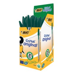 BIC Cristal Original Medium Penna a Sfera Verde 1,0 mm Confezione da 50 8373629