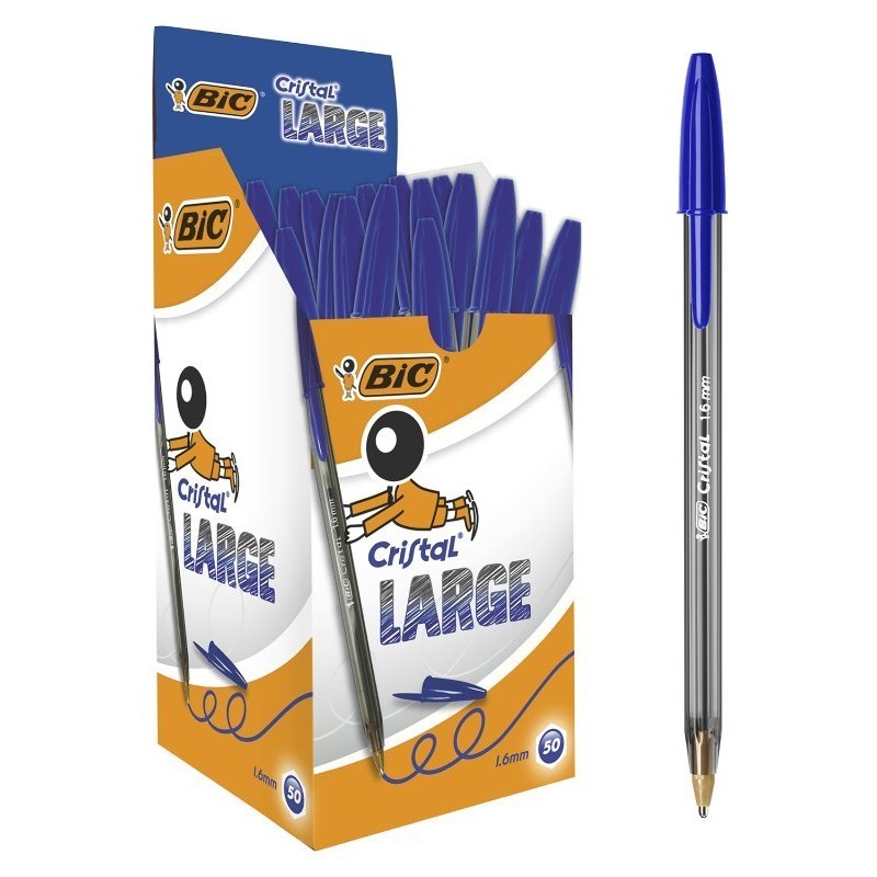 BIC Cristal Large Penna a Sfera Blu 1,6 mm Confezione da 50 880656