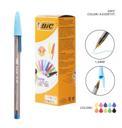 BIC Cristal Large Multicolor Penna a Sfera Colori Assortiti 1,6 mm Confezione da 20 926381