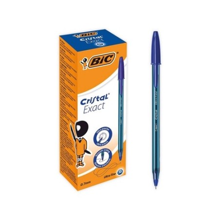 BIC Cristal Exact Ultra Fine Penna a Sfera Blu 0,7 mm Confezione da 20 992605