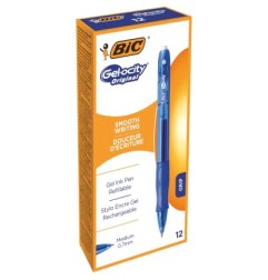 BIC Gelocity Gel Penna a Scatto Blu 0,7 mm Confezione da 12 829158