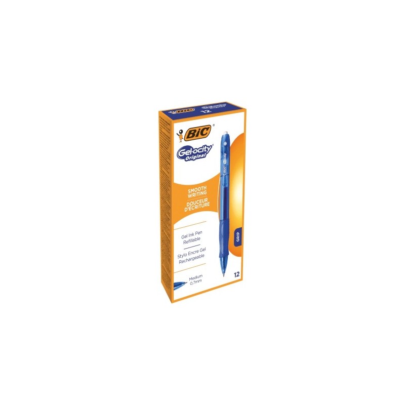 BIC Gelocity Gel Penna a Scatto Blu 0,7 mm Confezione da 12 829158