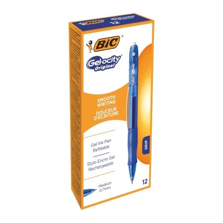 BIC Gelocity Gel Penna a Scatto Blu 0,7 mm Confezione da 12 829158