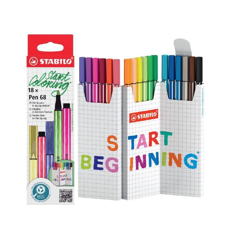 STABILO PEN 68 START COLORING -18pz 6818/8