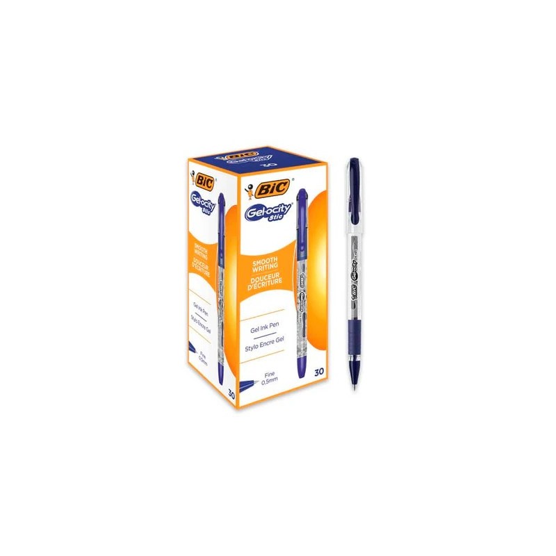 BIC Gelocity Stic Penna Gel Blu 0,5 mm Confezione da 30 1010265