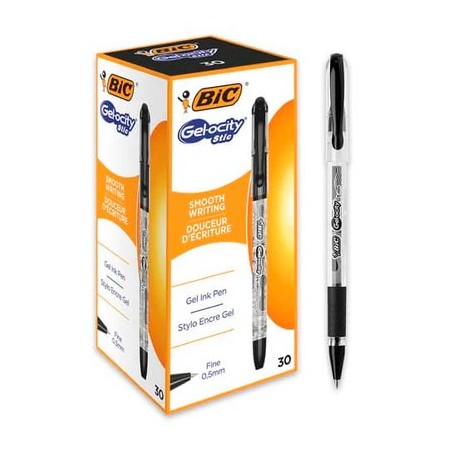 BIC Gelocity Stic Penna Gel Nera 0,5 mm Confezione da 30  1010266